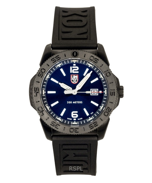 Montre homme Luminox Pacific Diver XS.3123.B 200M, bracelet en caoutchouc, cadran bleu soleillé, mouvement à quartz.