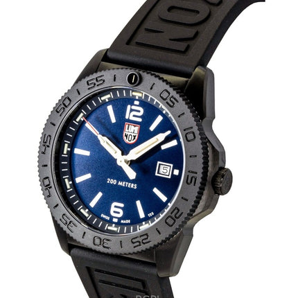 Montre homme Luminox Pacific Diver XS.3123.B 200M, bracelet en caoutchouc, cadran bleu soleillé, mouvement à quartz.