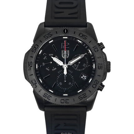 Montre homme Luminox Pacific Diver chronographe bracelet caoutchouc cadran noir quartz XS.3141.BO.1.SET 200 m