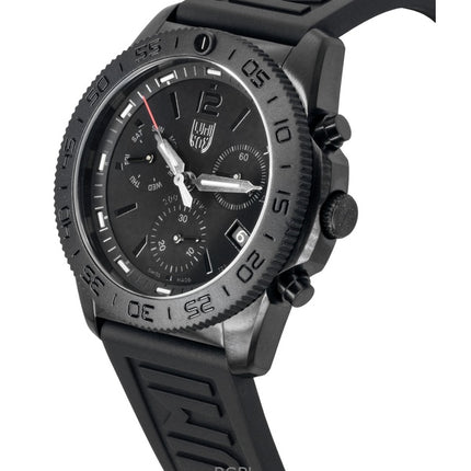 Montre homme Luminox Pacific Diver chronographe, bracelet en caoutchouc, cadran noir, quartz, XS.3141.BO.1, 200 m