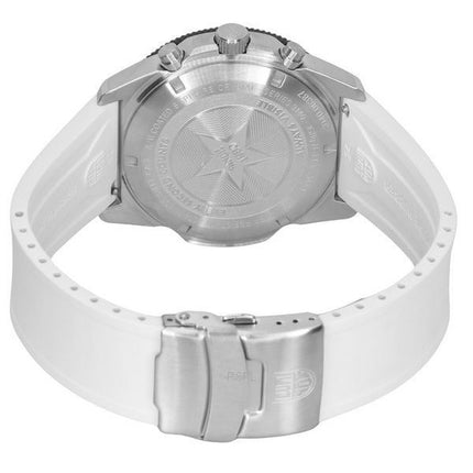 Montre pour homme Luminox Pacific Diver chronographe bracelet en caoutchouc blanc cadran noir Quartz Diver's XS.3141 200M