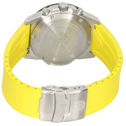 Montre pour homme Luminox Pacific Diver chronographe bracelet en caoutchouc jaune cadran noir Quartz Diver's XS.3145 200M