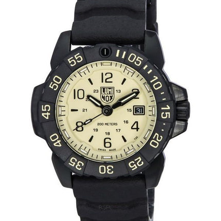Luminox Navy SEAL Foundation Cadran Beige Quartz Suisse Plongeur Militaire XS.3251.CBNSF.SET 200M Montre Pour Hommes Avec Bracel