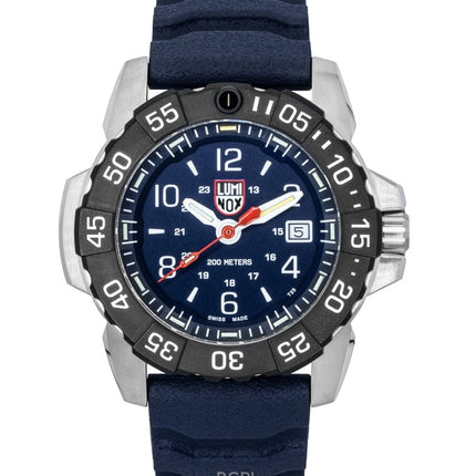 Montre de plongée à quartz Luminox Navy Seal XS.3253.CB pour homme, bracelet en caoutchouc, cadran bleu, 200 m