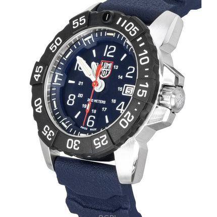 Montre de plongée à quartz Luminox Navy Seal XS.3253.CB pour homme, bracelet en caoutchouc, cadran bleu, 200 m