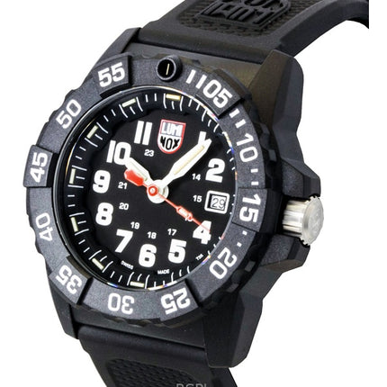 Montre homme Luminox Navy Seal XS.3501.F 200M, bracelet en caoutchouc, cadran noir, quartz, plongée