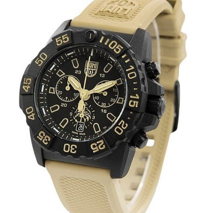 Montre pour homme Luminox Navy Seal Foundation chronographe cadran noir Quartz Diver XS.3590.NSF.SET 200M avec bracelet suppléme