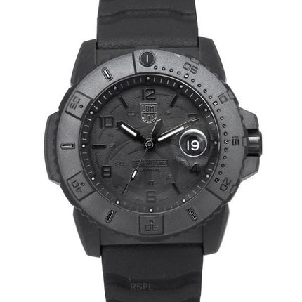 Montre de plongée à quartz pour homme Luminox Navy Seal Foundation XS.3601.BO.NSF 200 m avec bracelet en caoutchouc et cadran no