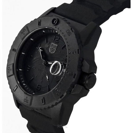 Montre de plongée à quartz pour homme Luminox Navy Seal Foundation XS.3601.BO.NSF 200 m avec bracelet en caoutchouc et cadran no