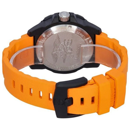 Montre pour homme Luminox Navy Seal Bracelet en caoutchouc orange Cadran bleu Quartz Diver's XS.3603 200M