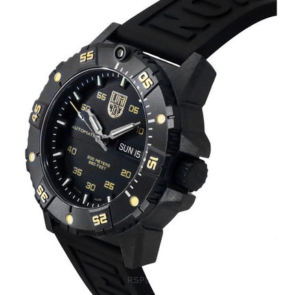 Montre de plongée automatique pour homme Luminox Master Carbon SEAL édition limitée avec bracelet en caoutchouc et cadran noir X