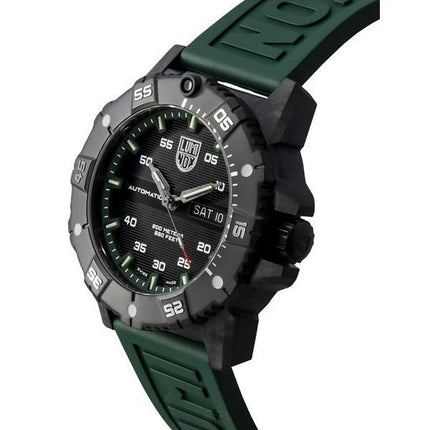 Montre pour homme Luminox Master Carbon SEAL bracelet en caoutchouc vert cadran noir suisse automatique de plongée XS.3877 200M