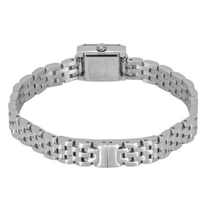 Montre pour femme Gucci G-Frame Diamond Accents en acier inoxydable avec cadran noir et quartz YA128507