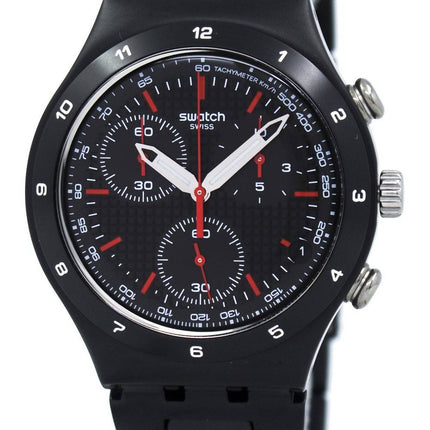 Swatch Irony noir enduit Chorongraph Quartz YCB4019AG montre unisexe