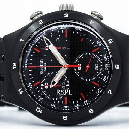 Swatch Irony noir enduit Chorongraph Quartz YCB4019AG montre unisexe