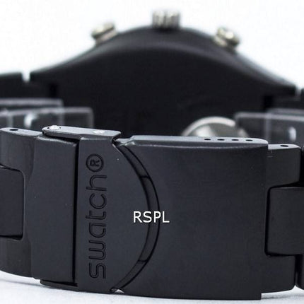 Swatch Irony noir enduit Chorongraph Quartz YCB4019AG montre unisexe