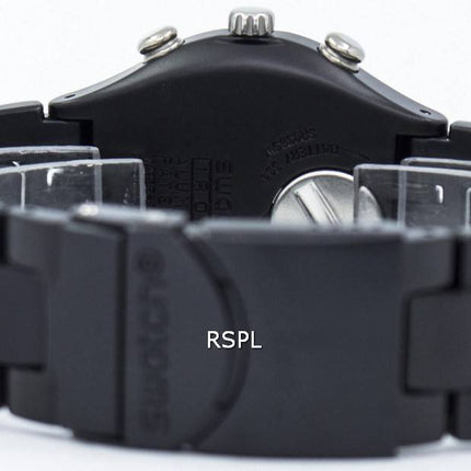 Swatch Irony noir enduit Chorongraph Quartz YCB4019AG montre unisexe
