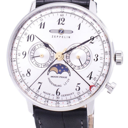 Montre homme Zeppelin Series LZ 129 Hindenburg fabriquée en Allemagne, reconditionnée (référence 7036-1 70361).