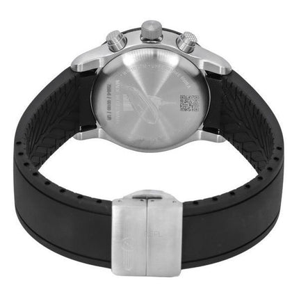 Montre pour homme Zeppelin Night Cruise chronographe bracelet en caoutchouc cadran rouge Quartz 72885KB 100M