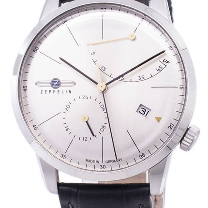 Zeppelin série Flatline Power Reserve Allemagne fait 7366-4 73664 montre homme