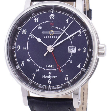 Zeppelin série Nordstern GMT Allemagne fait 7546-3 75463 montre homme