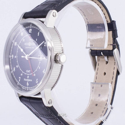 Zeppelin série Nordstern GMT Allemagne fait 7546-3 75463 montre homme