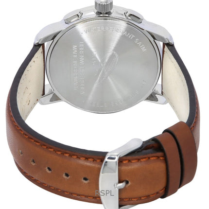 Montre pour homme Zeppelin LZ126 Los Angeles chronographe bracelet en cuir cadran vert quartz 76144