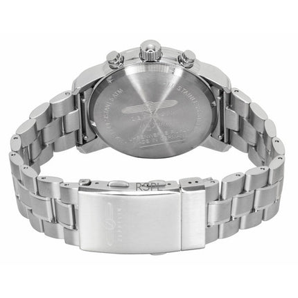 Montre pour homme Zeppelin 100 Jahre chronographe en acier inoxydable avec cadran blanc et quartz 7680MB1