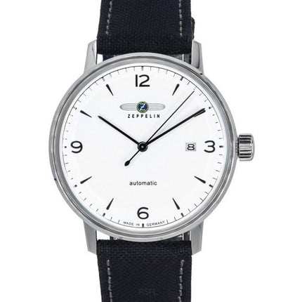 Montre Homme Zeppelin LZ129 Hindenburg Cadran Céramique Blanc Eco Automatique 80641N