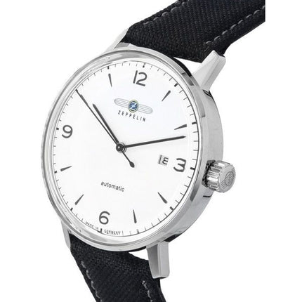 Montre Homme Zeppelin LZ129 Hindenburg Cadran Céramique Blanc Eco Automatique 80641N