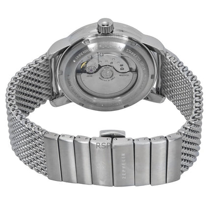 Montre automatique pour homme Zeppelin Atlantic en acier inoxydable avec cadran bleu glacier 8462M6