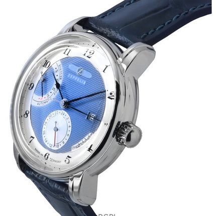 Montre automatique pour homme Zeppelin Friedrichshafen avec bracelet en cuir et cadran bleu 85903