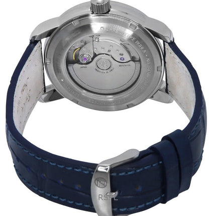 Montre automatique pour homme Zeppelin Friedrichshafen avec bracelet en cuir et cadran bleu 85903