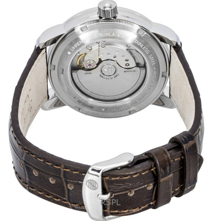 Montre automatique pour homme Zeppelin Friedrichshafen 85905, bracelet en cuir marron, cadran doré