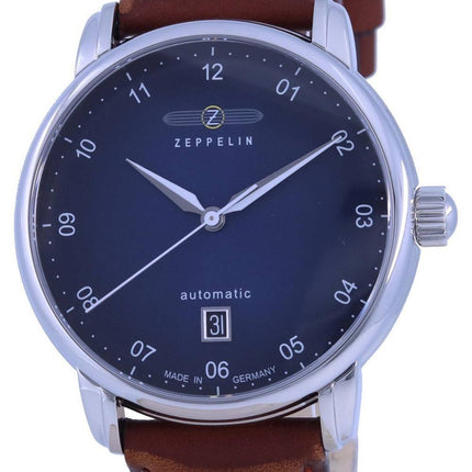 Montre pour homme Zeppelin New Captain',s Line avec bracelet en cuir automatique 8652-3 86523