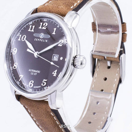 Montre homme Zeppelin Series LZ127 Graf Automatic fabriquée en Allemagne, référence 8656-3 86563, remise à neuf