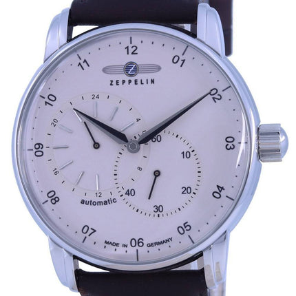 Montre homme Zeppelin New Captain's Line, cadran beige, automatique, référence 8662-5 86625, remise à neuf