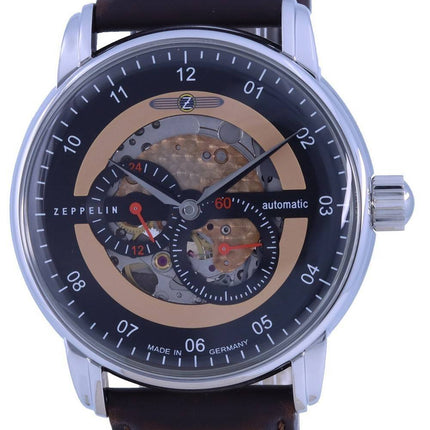 Montre pour homme Zeppelin New Captain',s Line Skeleton Dial Automatic 8664-5 86645