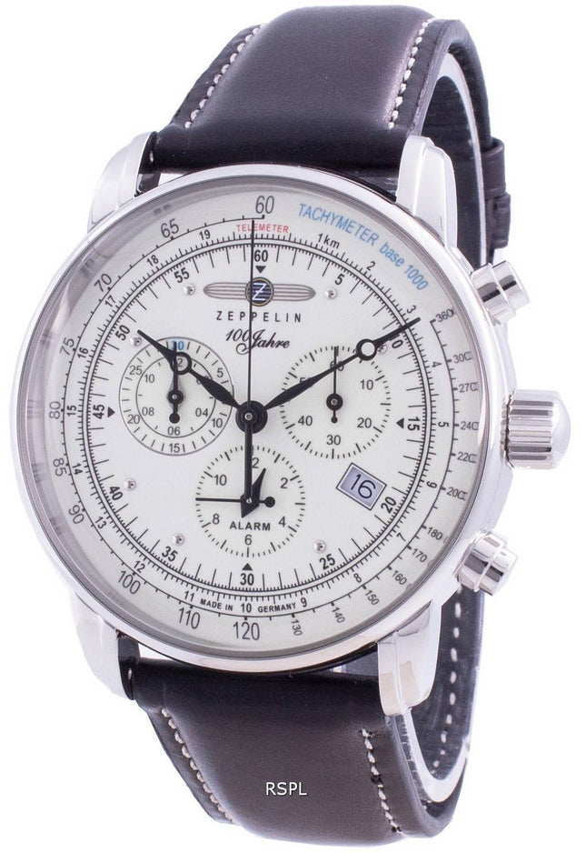 Montre à quartz pour hommes Zeppelin 100 Jahre 8680-3 86803 remise à neuf