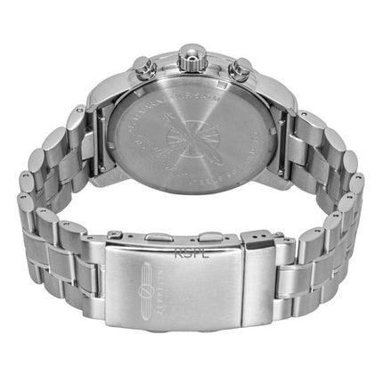 Montre homme Zeppelin LZ 14 Marine chronographe en acier inoxydable, cadran noir, quartz 8888MB2