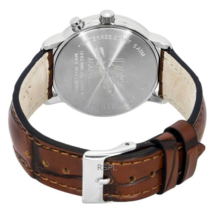Zeppelin 100 Jahre Mediterranee Moonphase Leather Strap Blue DIal Quartz 96373 Men's Watch