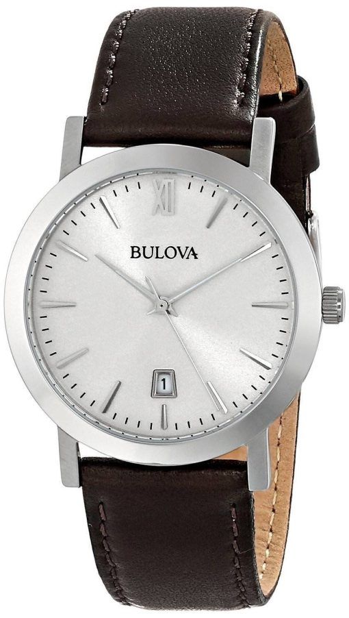 Bulova Dark Brown Leather Strap 96B217 Unisex Watch