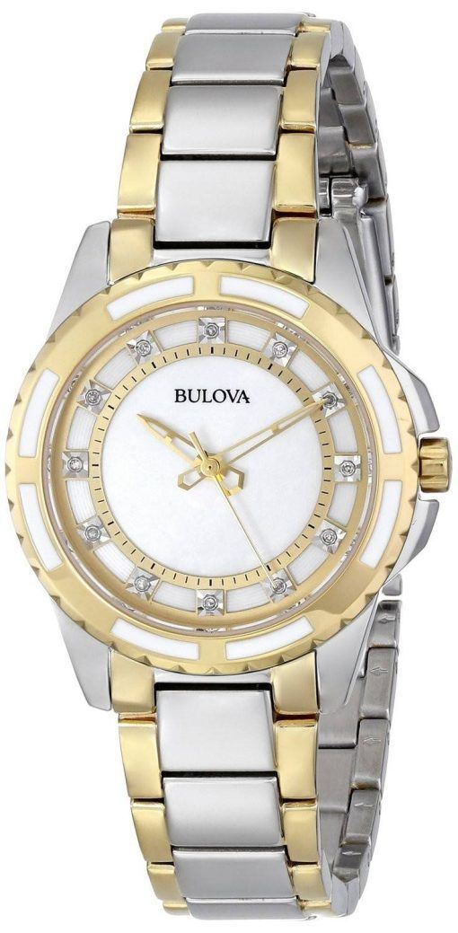 Bulova diamant Accent deux ton 98 P 140 Women Watch