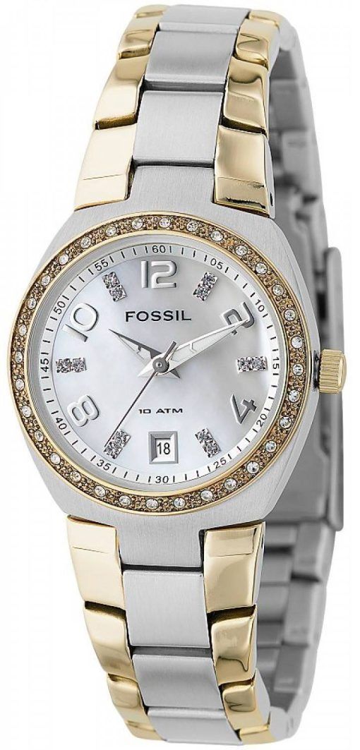 Fossil Colleague Two Tone Mother of Pearl Dial AM4183 Womens Watch