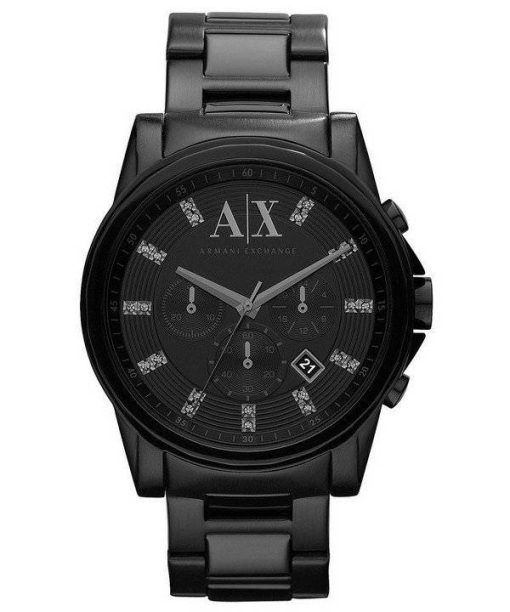 Armani Exchange chronographe cristaux noire cadran AX2093 montre homme