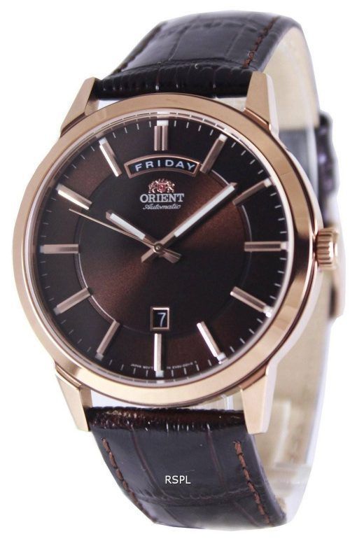 Orient Classic Automatic Brown Dial Leather Strap EV0U002T Men's Watch
