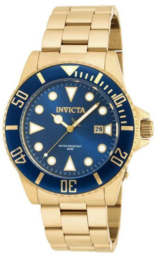 Montre Invicta Pro Diver Quartz couleur or 200M 90196 masculin