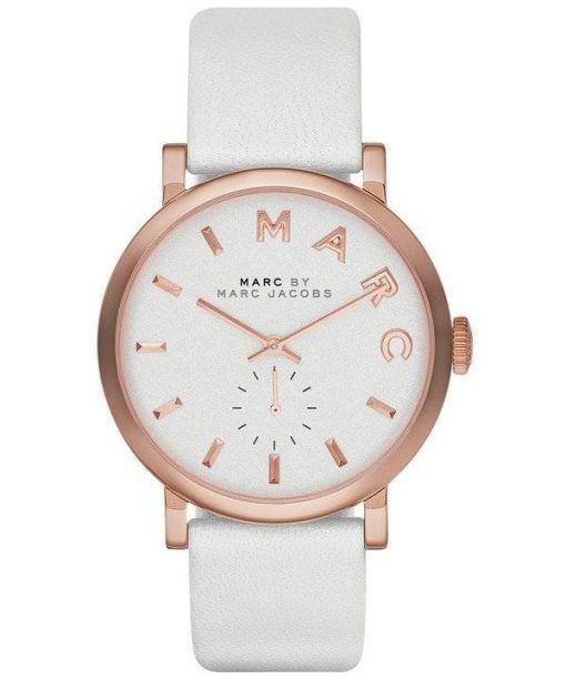Marc By Marc Jacobs Baker White Dial Leather Band MBM1283 Womens Watch