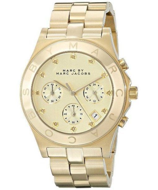 Marc By Marc Jacobs lame chronographe cadran or MBM3101 Women Watch