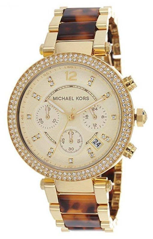 Montre Michael Kors Parker chronographe Crystal tortue MK5688 féminin